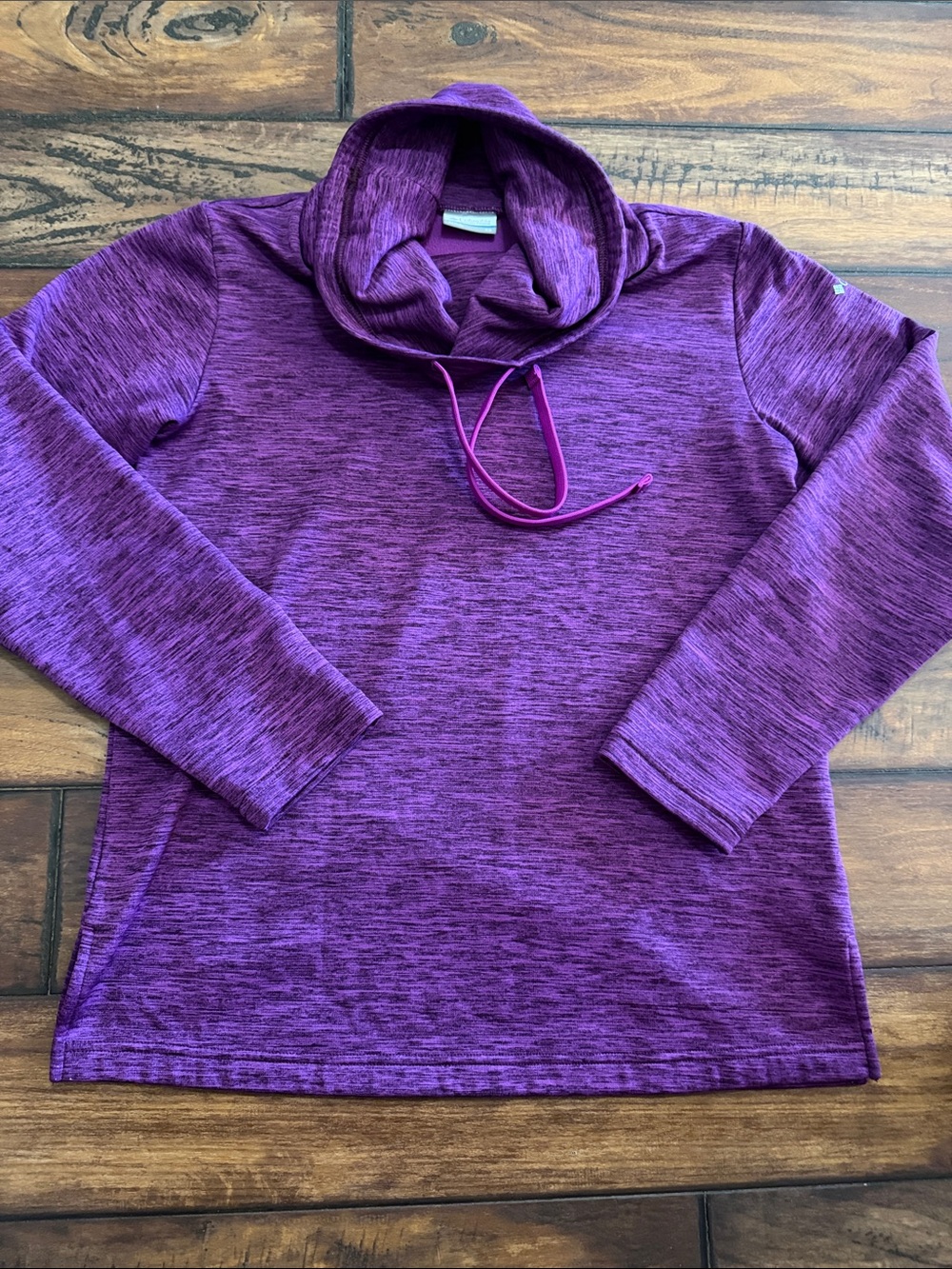 Columbia Purple Marled Cowl Neck Pullover